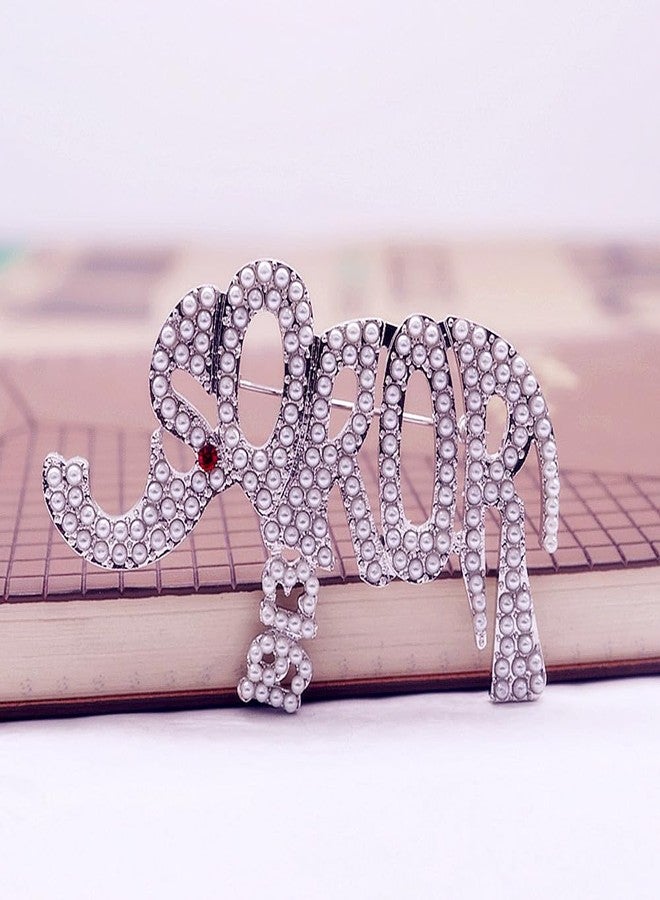 HUSURU Pearl Elephant DST Sorority Pin Soror Greek Delta Brooch Social Womenhood Gift Jewelry For Clothing Bag - Image 4